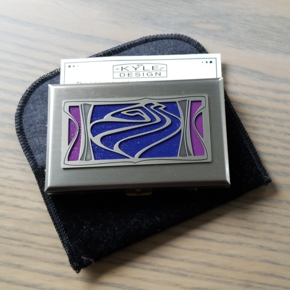 NWT Kyle McKeown Design Metal Card Case - Picture 1 of 7